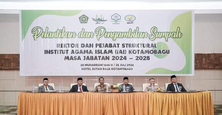 Pj Bupati Jusnan Mokoginta Hadiri Pelantikan Rektor IAI Kotamobagu