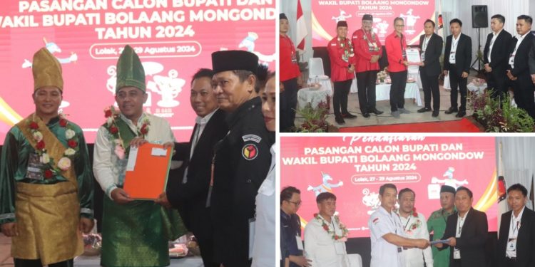 Tiga Paslon Resmi Mendaftar di KPU Bolmong