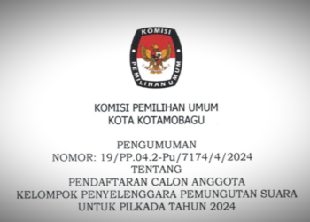 KPU Kotamobagu Buka Rekrutmen KPPS, Berikut Persyaratan Lengkapnya