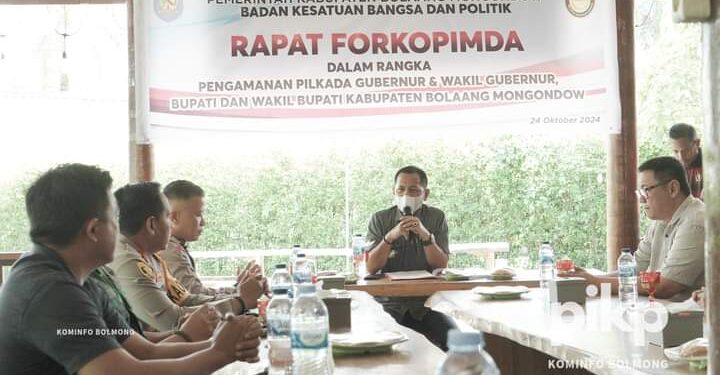 Pj Bupati Bolmong Hadiri Rapat Forkopimda Terkait Pilkada Aman dan Lancar