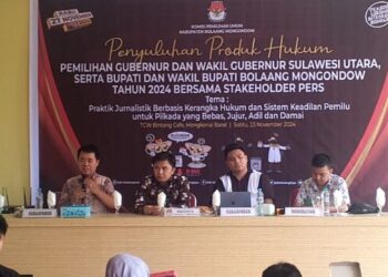 KPU Bolmong Gelar Penyuluhan Produk Hukum Pilkada 2024