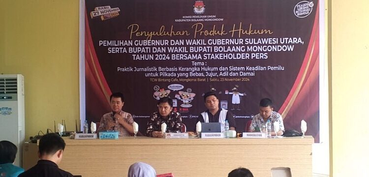 KPU Bolmong Gelar Penyuluhan Produk Hukum Pilkada 2024
