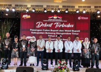 KPU Boltim Sukses Gelar Debat Terbuka Calon Bupati dan Wakil Bupati Tahap Pertama