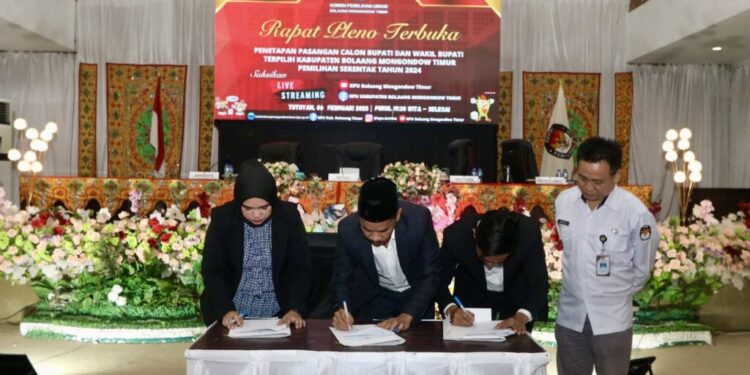 KPU Boltim Sukses Gelar Rapat Pleno Terbuka Penetapan Bupati dan Wakil Bupati Terpilih