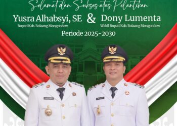 Yusra Alhabsyi-Dony Lumenta Resmi Pimpin Bolmong