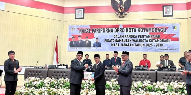 DPRD Kotamobagu Gelar Paripurna Penyampaian Pidato Sambutan Wali Kota Periode 2025-2030
