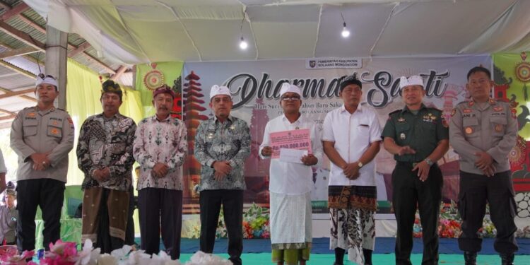 Bupati Yusra Alhabsyi Hadiri Perayaan Dharma Santi Umat Hindu di Dumoga