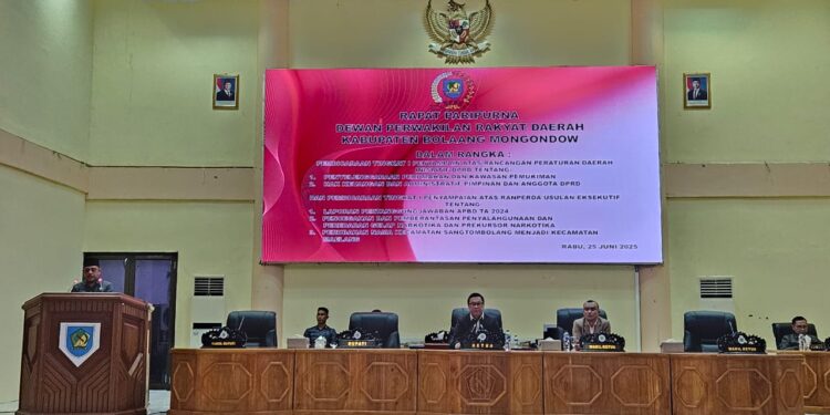 DPRD Bolmong Gelar Paripurna Terkait Ranperda