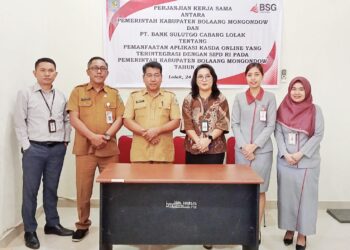 Pemkab Bolmong dan BSG Teken PKS Pemanfaatan Aplikasi Kasda Online