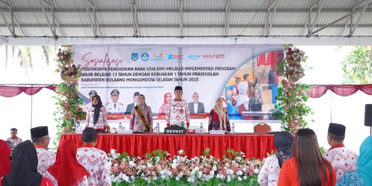 Dinas Pendidikan Bolsel Sosialisasi Program Wajib Belajar 13 Tahun