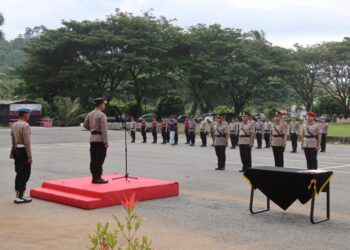 Polres Bolsel Gelar Sertijab dan Pelantikan Dua Kasat