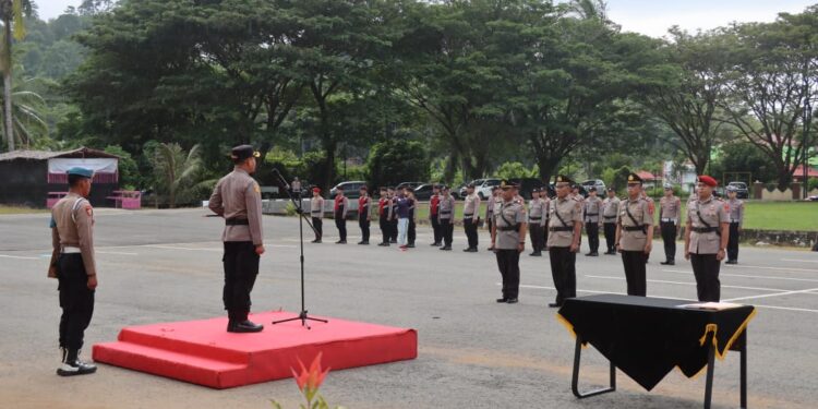 Polres Bolsel Gelar Sertijab dan Pelantikan Dua Kasat
