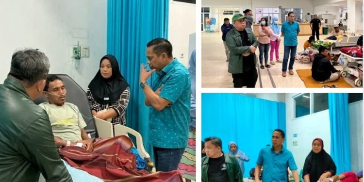 Wali Kota Kotamobagu Tinjau Kondisi Warga Korban Kecelakaan di Jembatan Gantung Monsi