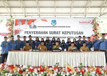 Bupati Bolsel Resmi Serahkan SK 485 PPPK Paruh Waktu