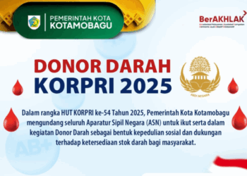 HUT Korpri ke 54, Pemkot Kotamobagu Bakal Gelar Baksos Donor Darah